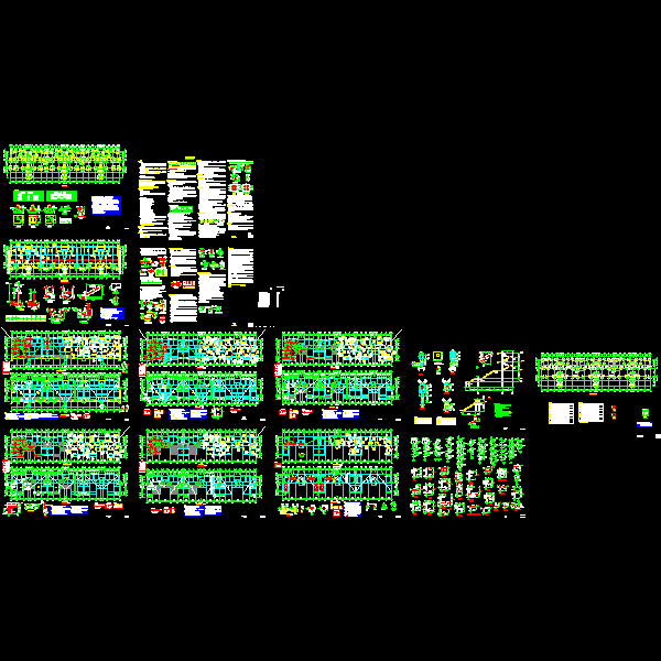 5层框架结构住宅楼结构CAD施工图纸(dwg)(6度抗震)(丙级独立基础)