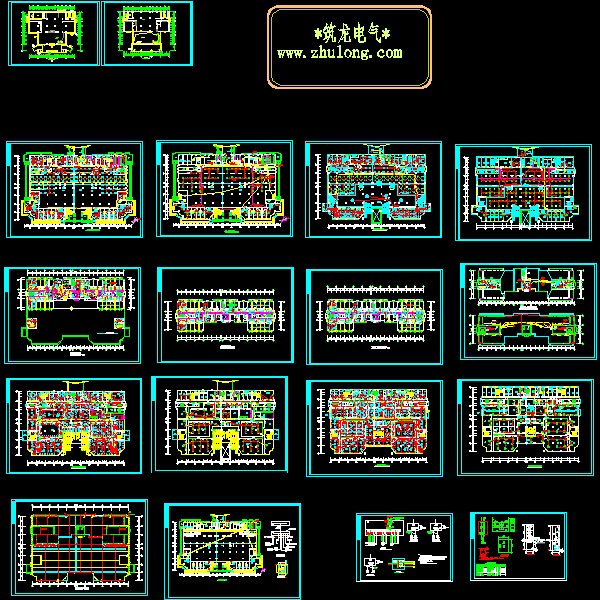 14层酒店电气CAD施工图纸