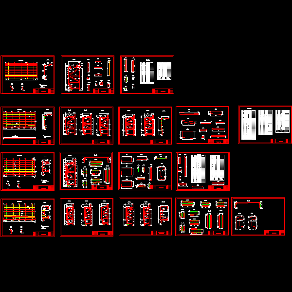 一份跨线桥35米T梁模板设计CAD图纸