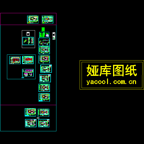 2层大型药店采暖通风空调及防排烟CAD施工图纸(dwg)