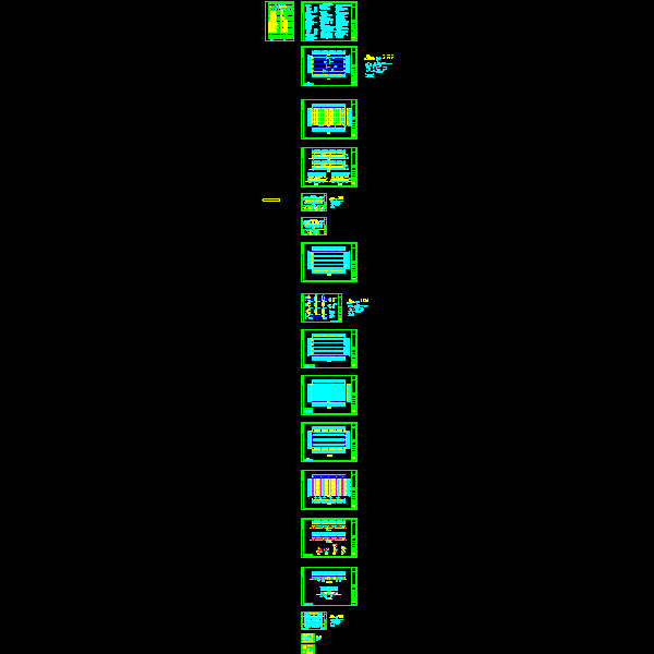 圣龙单山双跨刚架结构CAD施工图纸(dwg)