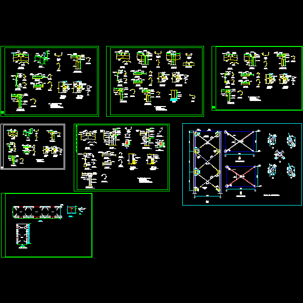 一份钢结构各类节点详细设计CAD图纸