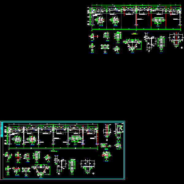 一份钢架构造详细设计CAD图纸