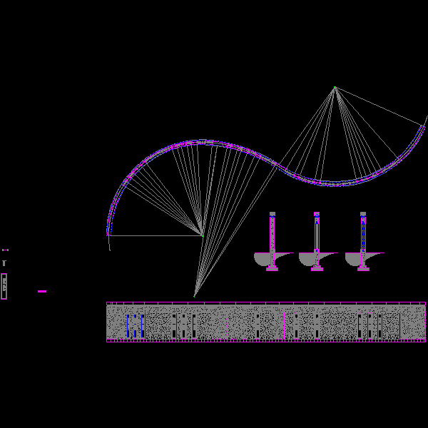 S型景墙节点做法CAD详大样图(平面图)(dwg)