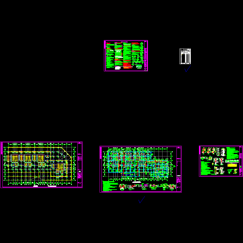 超高层商住楼桩基础CAD施工图纸(dwg)