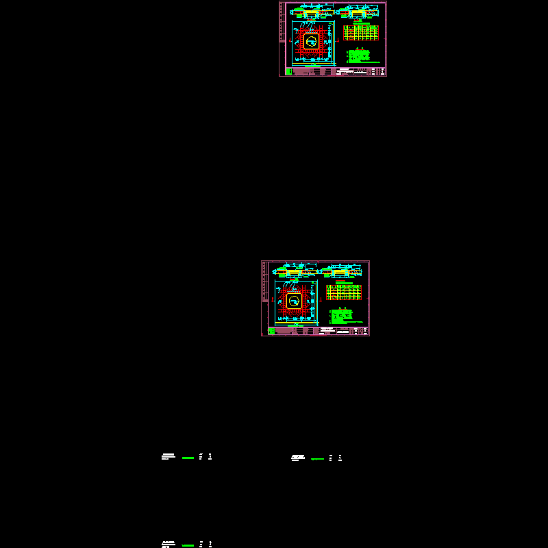 乙式窨井加固钢筋设计CAD图纸（砖砌）(dwg)