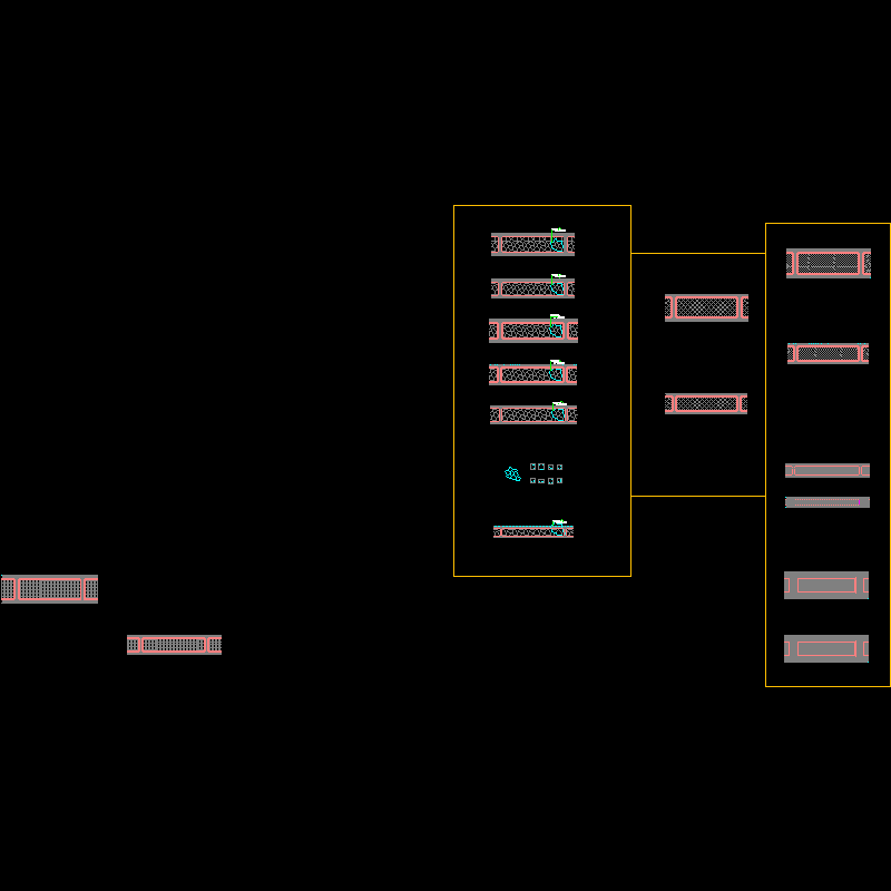 [CAD图]景观细部施工|灰色直线系列园路石材铺装样式(dwg)