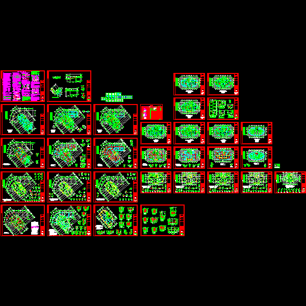 18层框剪结构CAD施工图纸(dwg)(6度抗震)(甲级桩基础)(二级结构安全)