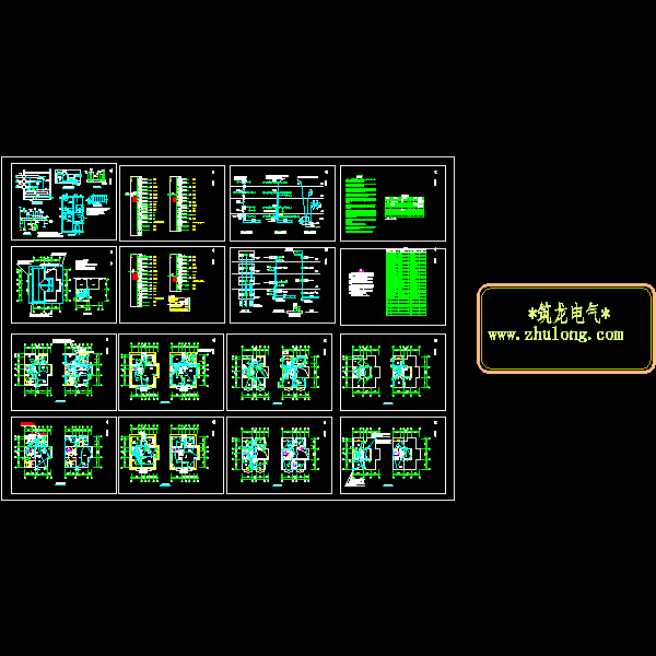 3层别墅小区电气CAD施工图纸