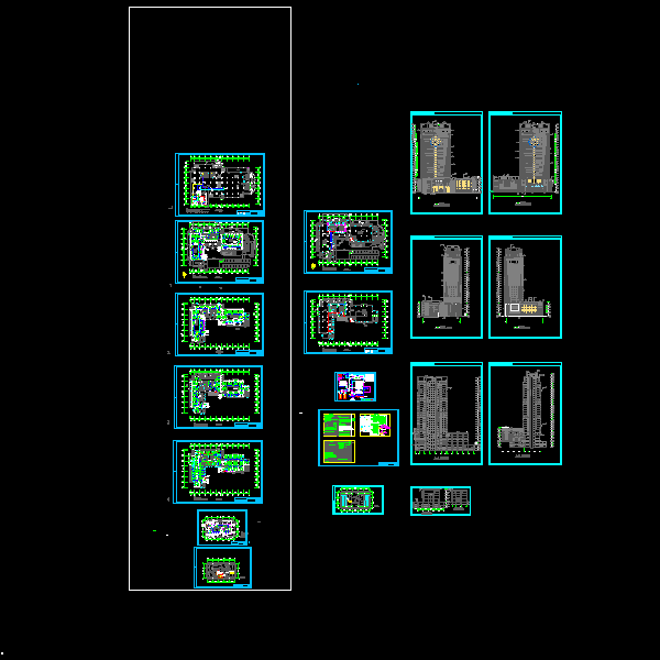 26层办公楼暖通设计CAD施工图纸(压缩式冷水机组)(dwg)