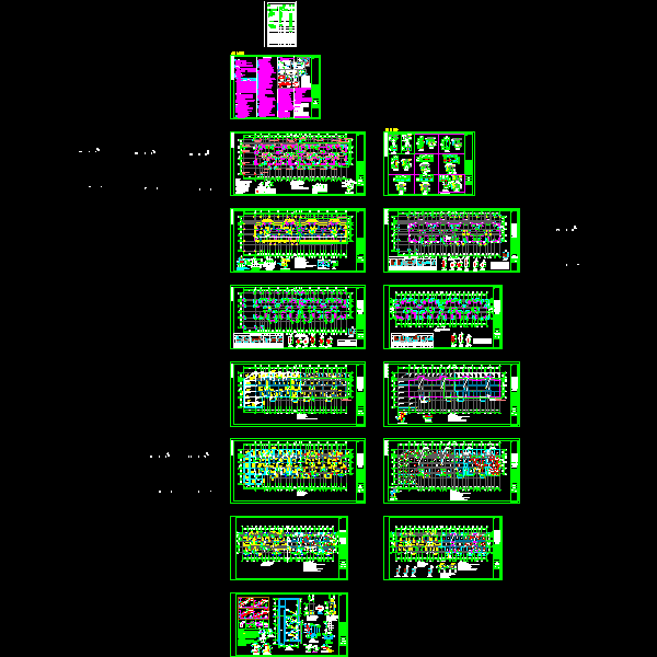 地上11层剪力墙结构住宅楼结构CAD施工图纸(dwg)(乙级桩基础)