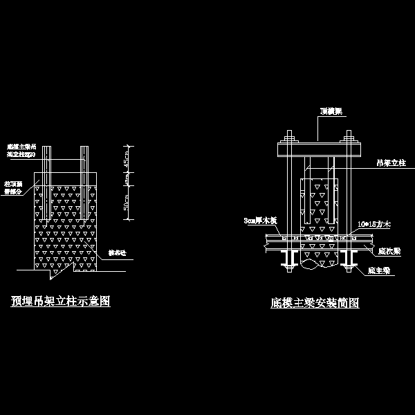 预埋吊架立柱.-底摸主梁dwg.dwg