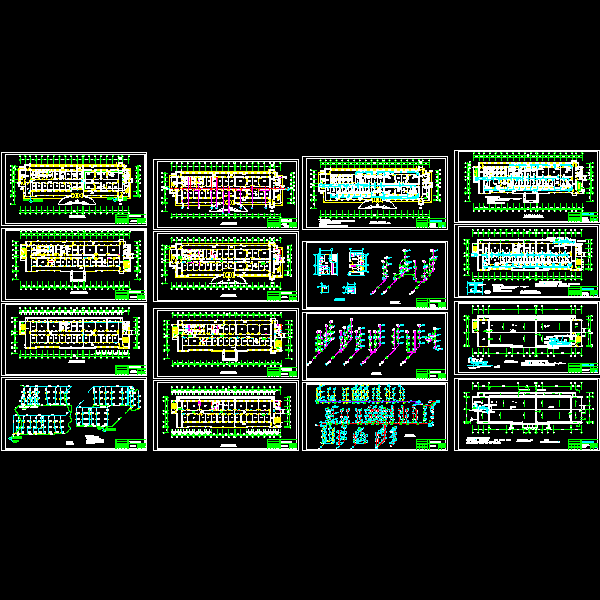 一份非典门诊楼水暖通风CAD图纸
