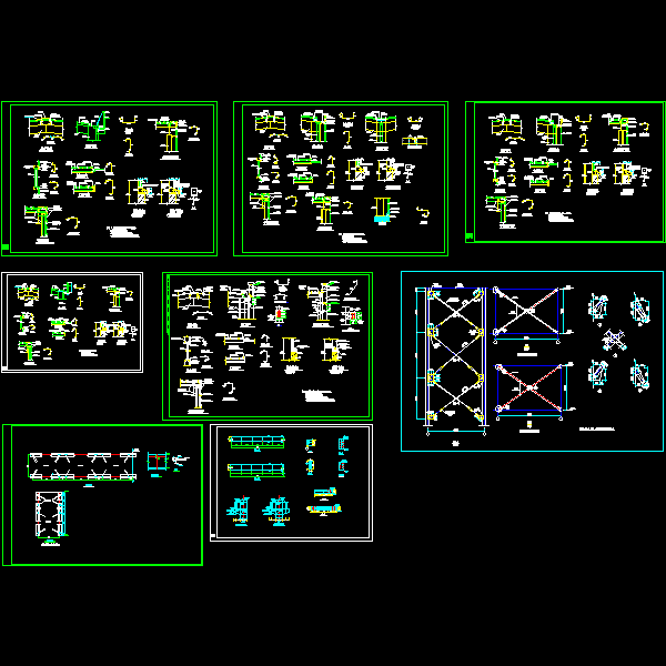 一份钢结构各类节点构造详细设计CAD图纸