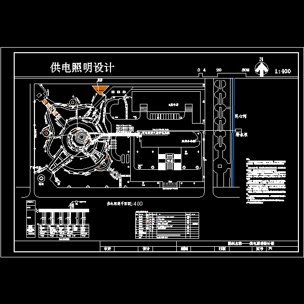 广场供电照明CAD图纸(dwg格式)