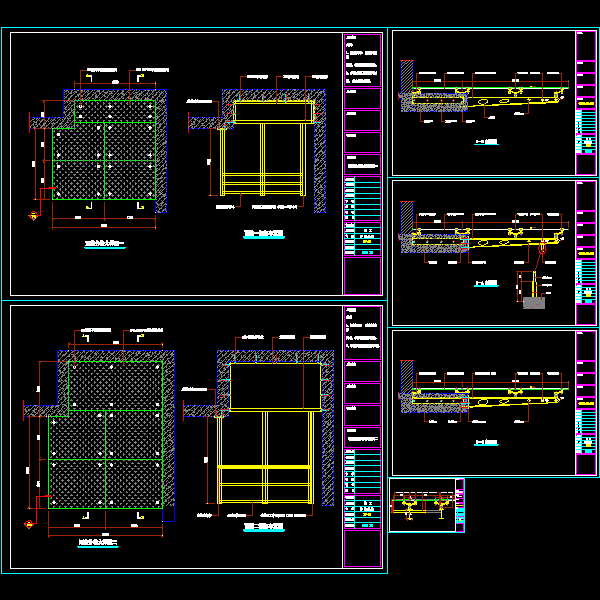 钢结构玻璃雨棚 建筑.dwg