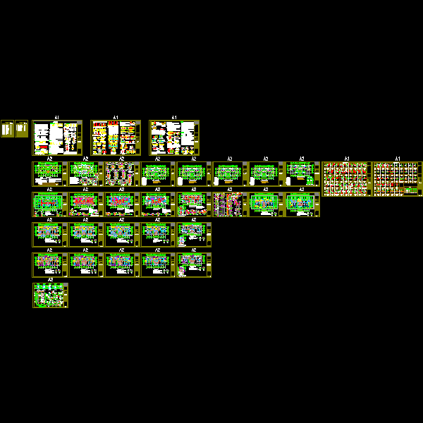 11 1层剪力墙住宅结构CAD施工图纸(dwg)(6度抗震)(乙级桩基础)