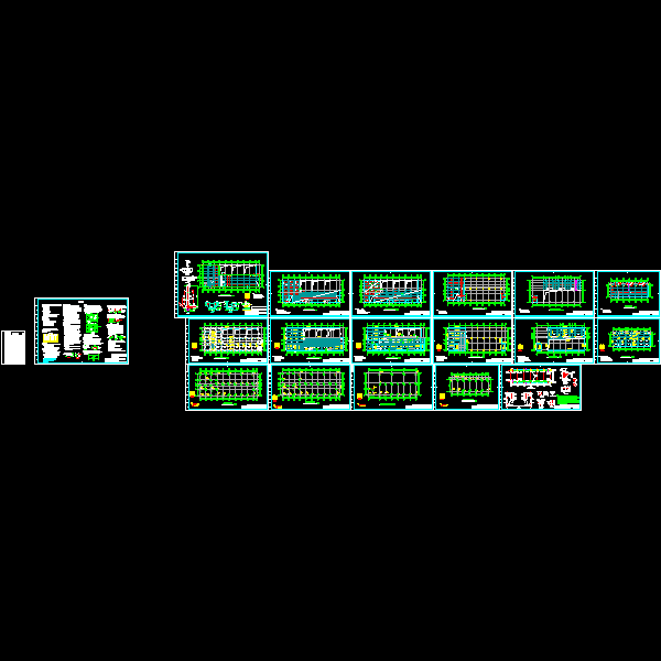 3层框架配电楼结构设计CAD施工图纸(dwg)(二级结构安全)