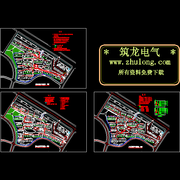 小区电气外网CAD图纸(景观照明)