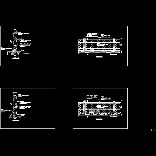 围墙建筑施工图 - 1
