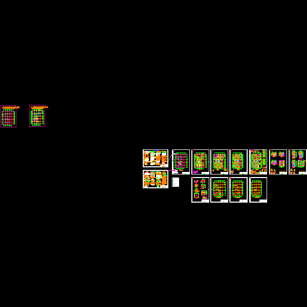 3层框架结构生物医学生产车间结构CAD施工图纸(dwg)