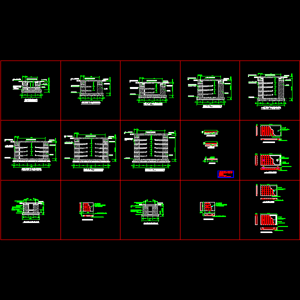 电缆沟施工大样CAD图纸块(dwg)