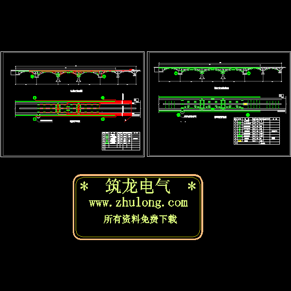 一份桥梁电气设计dwg格式CAD图纸照明图纸