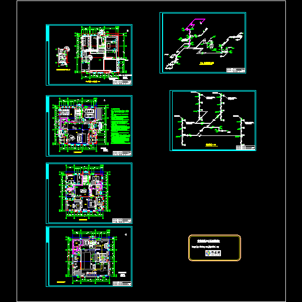一份别墅水暖CAD施工方案图纸