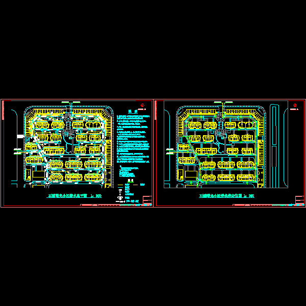 小区室外排水CAD平面图
