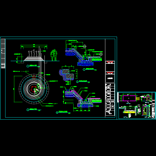 国内公寓水池CAD施工图纸(dwg)