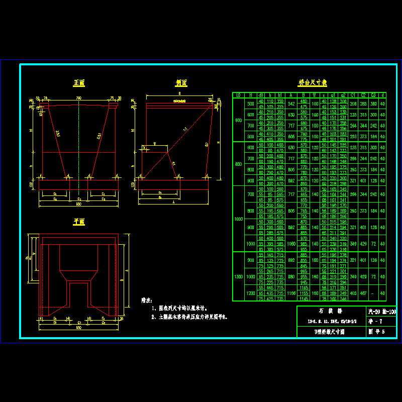 005u型桥台尺寸图.dwg