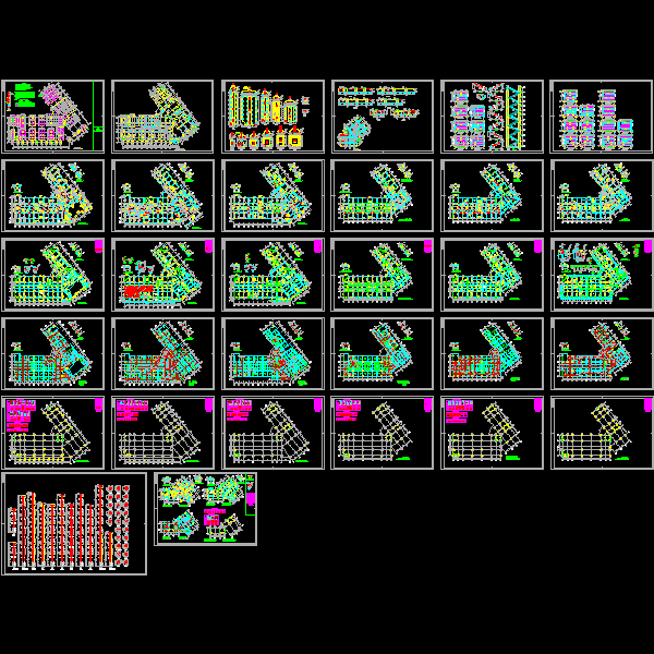 7层剪力墙住宅结构CAD施工图纸(dwg)(桩基础)