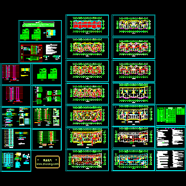 11层商住楼电气CAD施工图纸