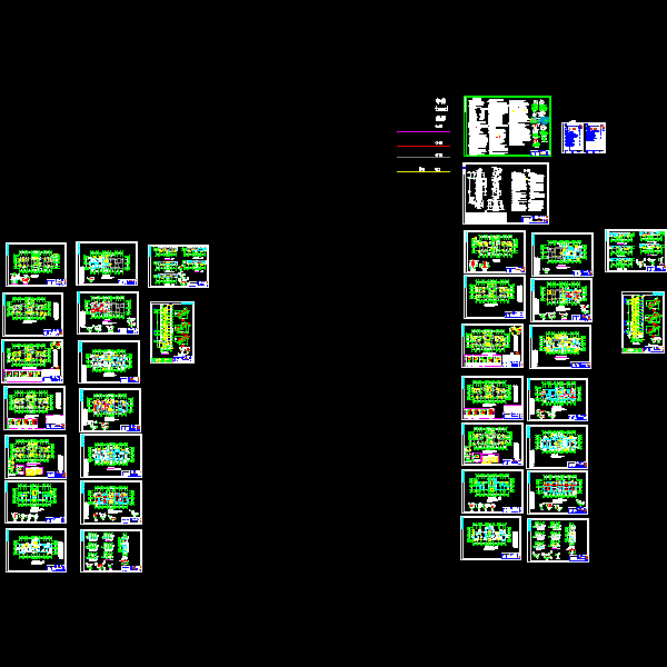 11层异形柱框剪结构住宅楼结构施工CAD图纸（2栋）(dwg)