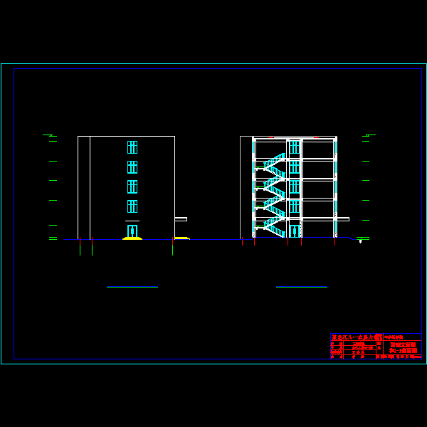 c61-1剖面图和左侧立面图.dwg