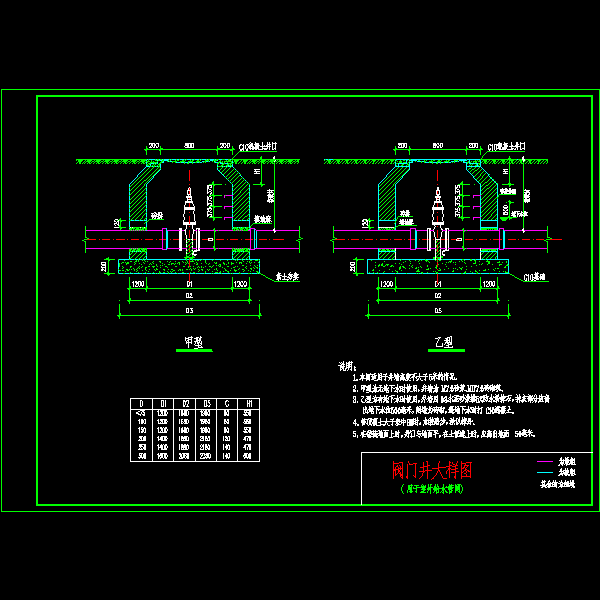 给水阀门井大样图 - 1