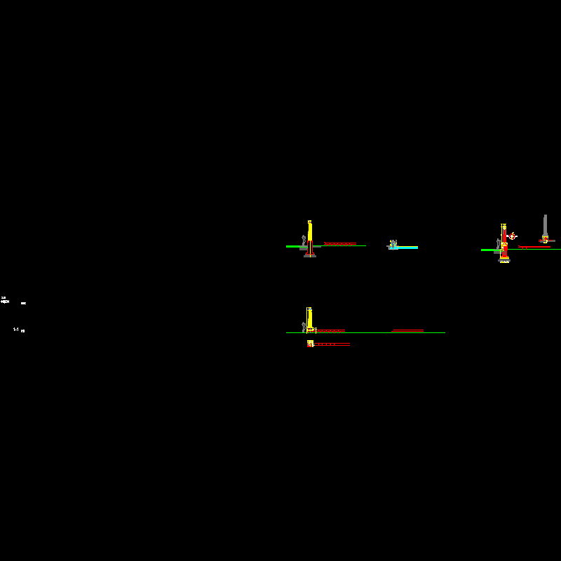 园林景观节点CAD详图纸-钢筋混泥土灯柱CAD详图纸(dwg)