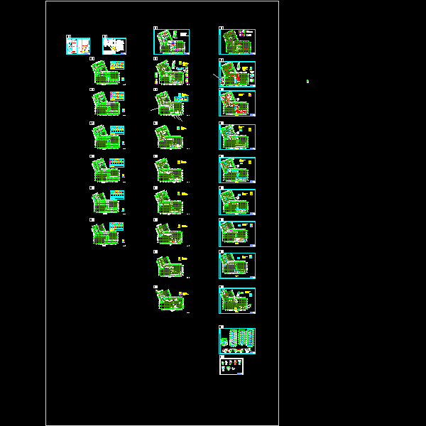 6层框架结构教学楼结构CAD施工图纸(dwg)(6度抗震)(丙级桩基础)