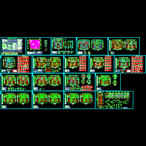 26层剪力墙住宅结构设计CAD施工图纸(dwg)(乙级桩基础)(二级结构安全)