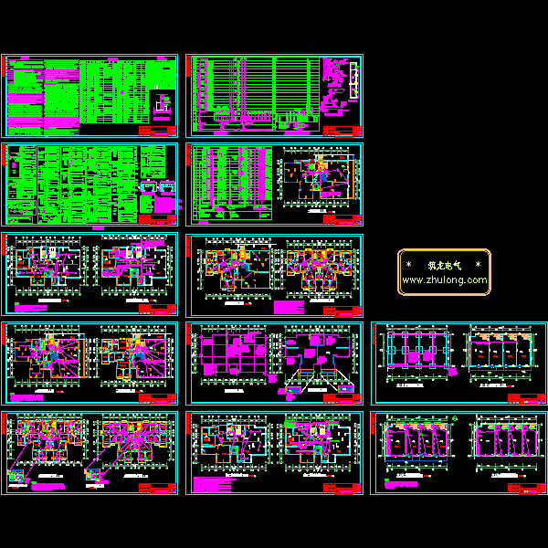 18层住宅楼电气CAD施工图纸