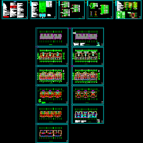 小区多层住宅电气CAD施工大样图（甲级院）(dwg)