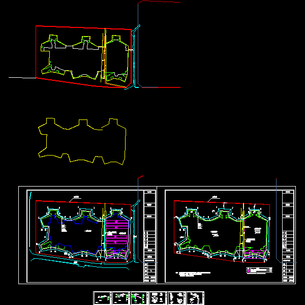 基坑土钉墙及排桩支护CAD施工大样图(预应力锚索)(dwg)