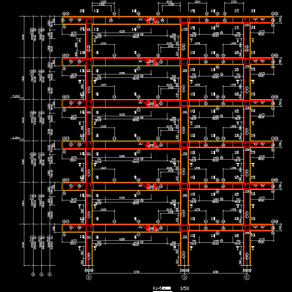 整榀框架配筋.dwg