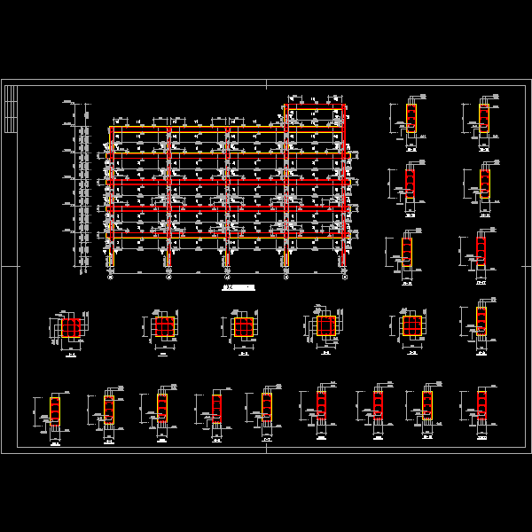 轴7框架梁柱配筋图.dwg