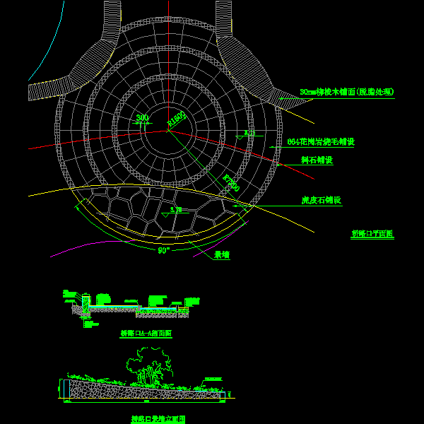 一份桥路口dwg格式施工详细设计CAD图纸