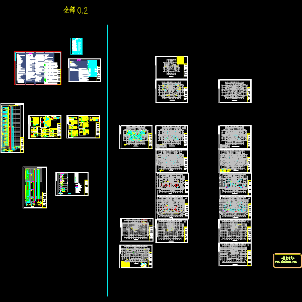 32层一类高层商住楼电气CAD施工图纸(火灾自动报警系统)(TN-S)