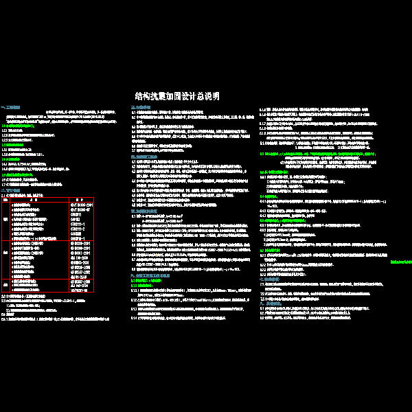 一份CAD结构抗震加固设计总说明