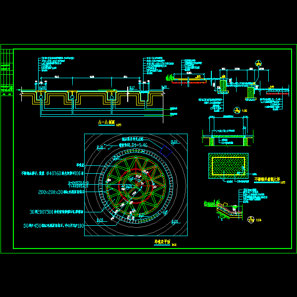 旱喷施工CAD详图纸(平面图)(dwg)