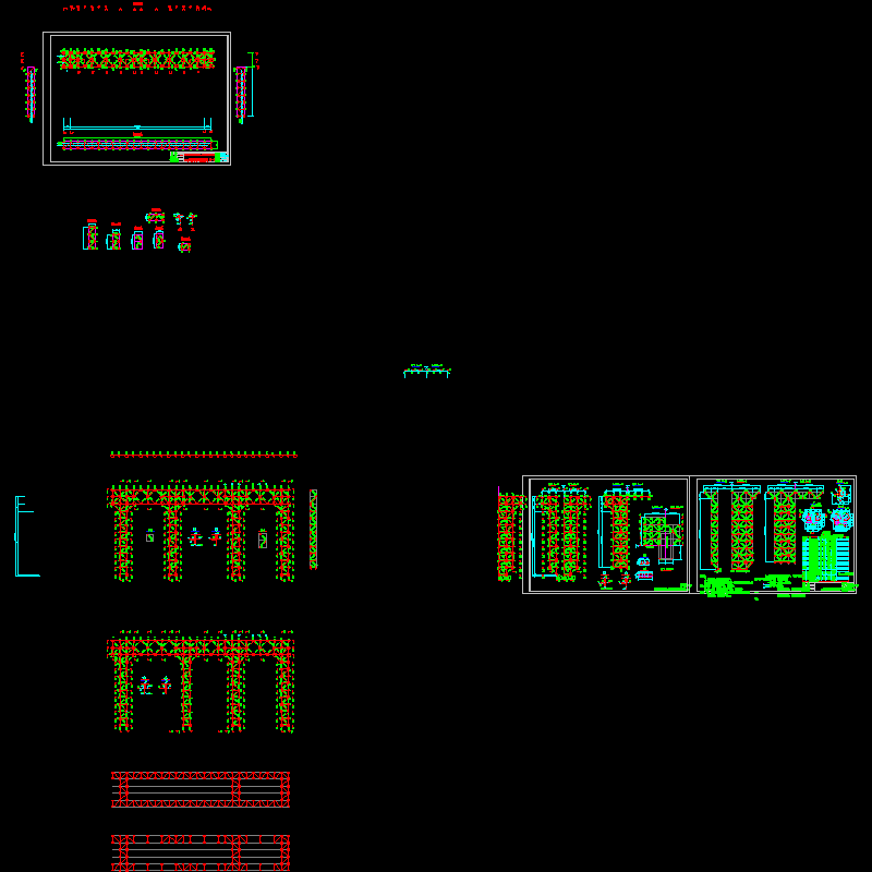 主桥0#块灌注支架结构CAD图纸(dwg)