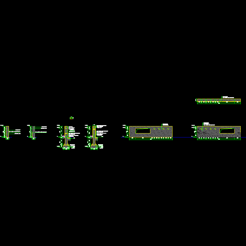 特色砖雕景墙CAD施工图纸(平面图)(dwg)